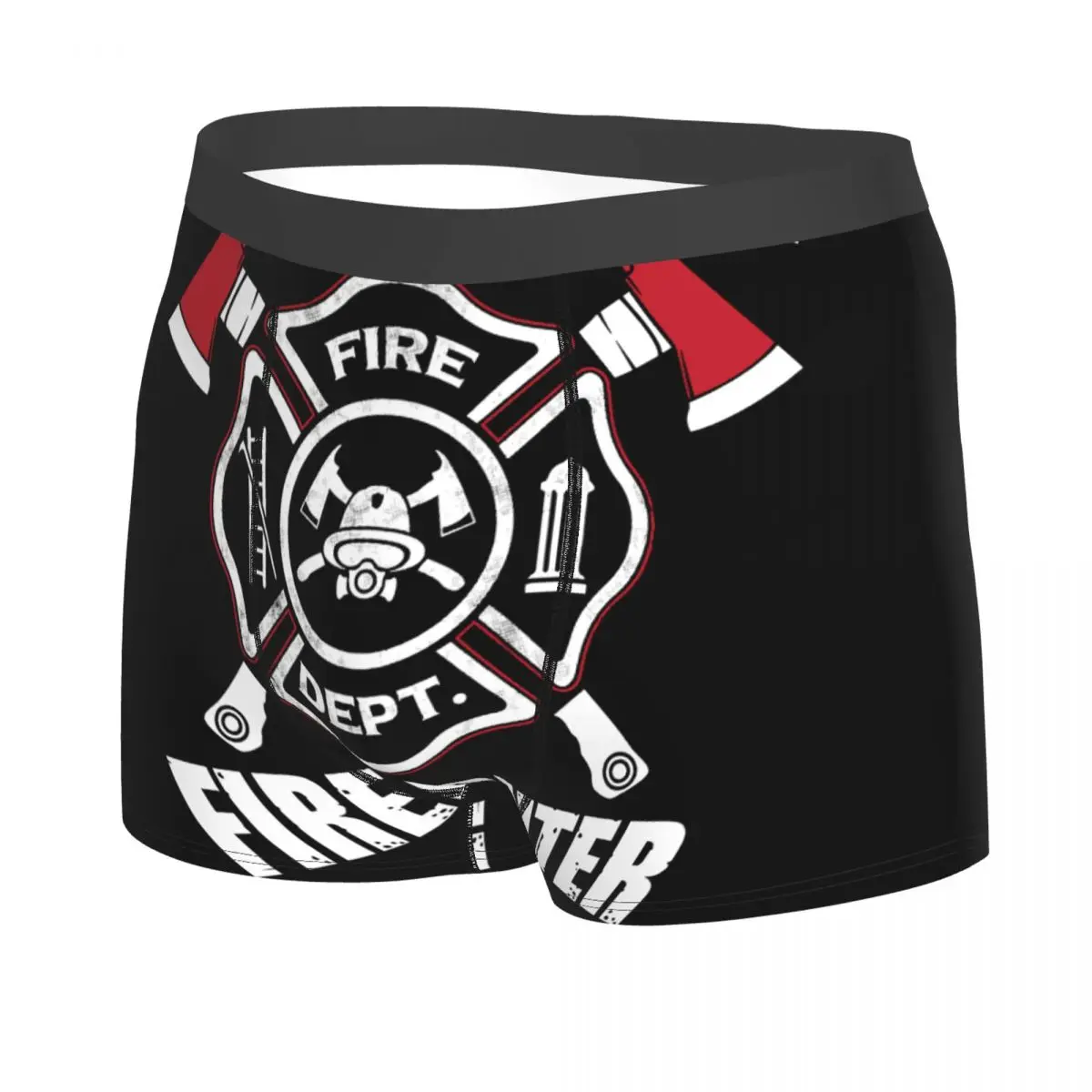 Custom Future Firefighter Underwear Men Stretch Fire Rescue Fireman Boxer Briefs Shorts Panties Soft Underpants For Male