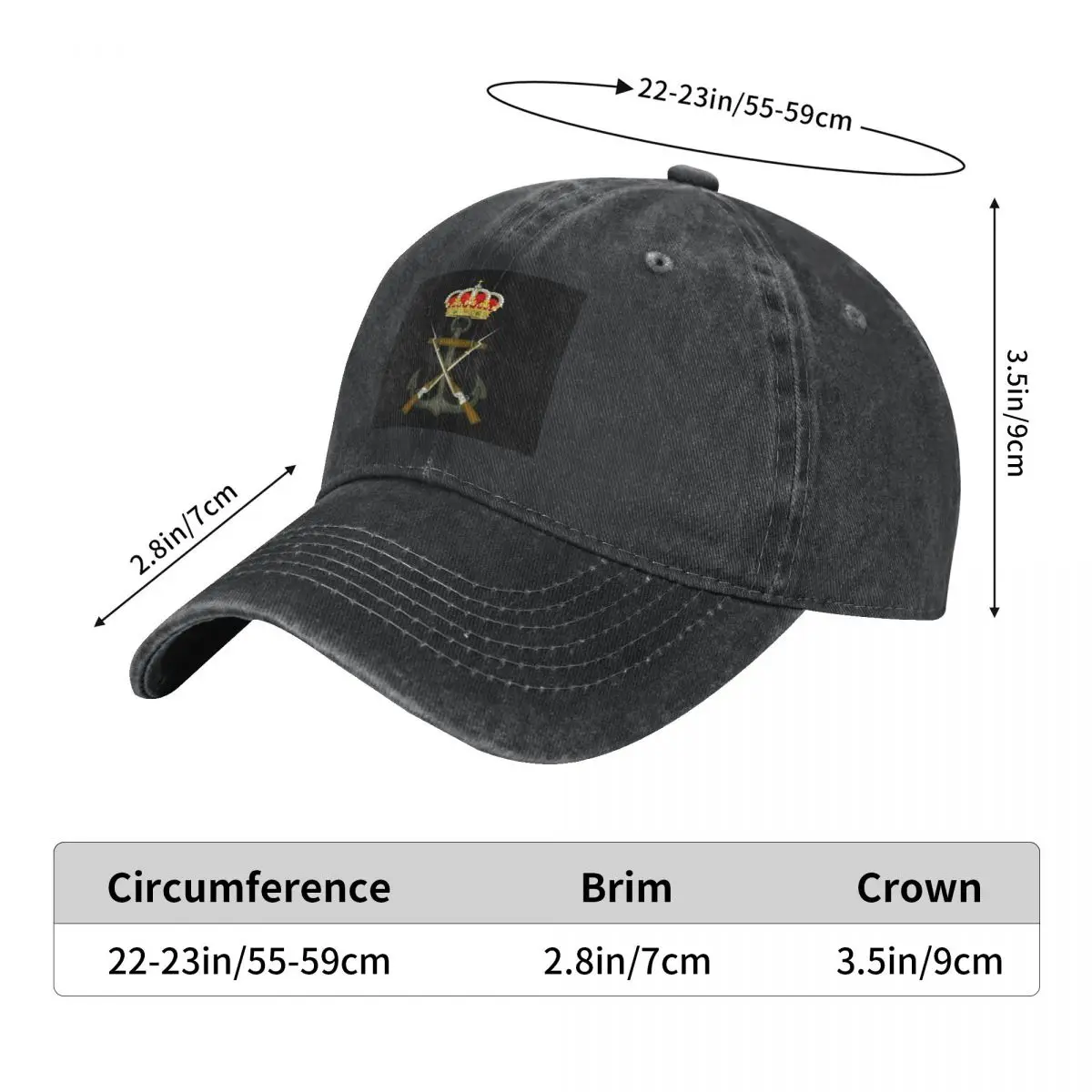 Badge Of The Spanish Marine Infantry Fashion Baseball Cap Peaked Cap Men\'s Hat Women\'s Cap Cap Male Summer Woman Cap