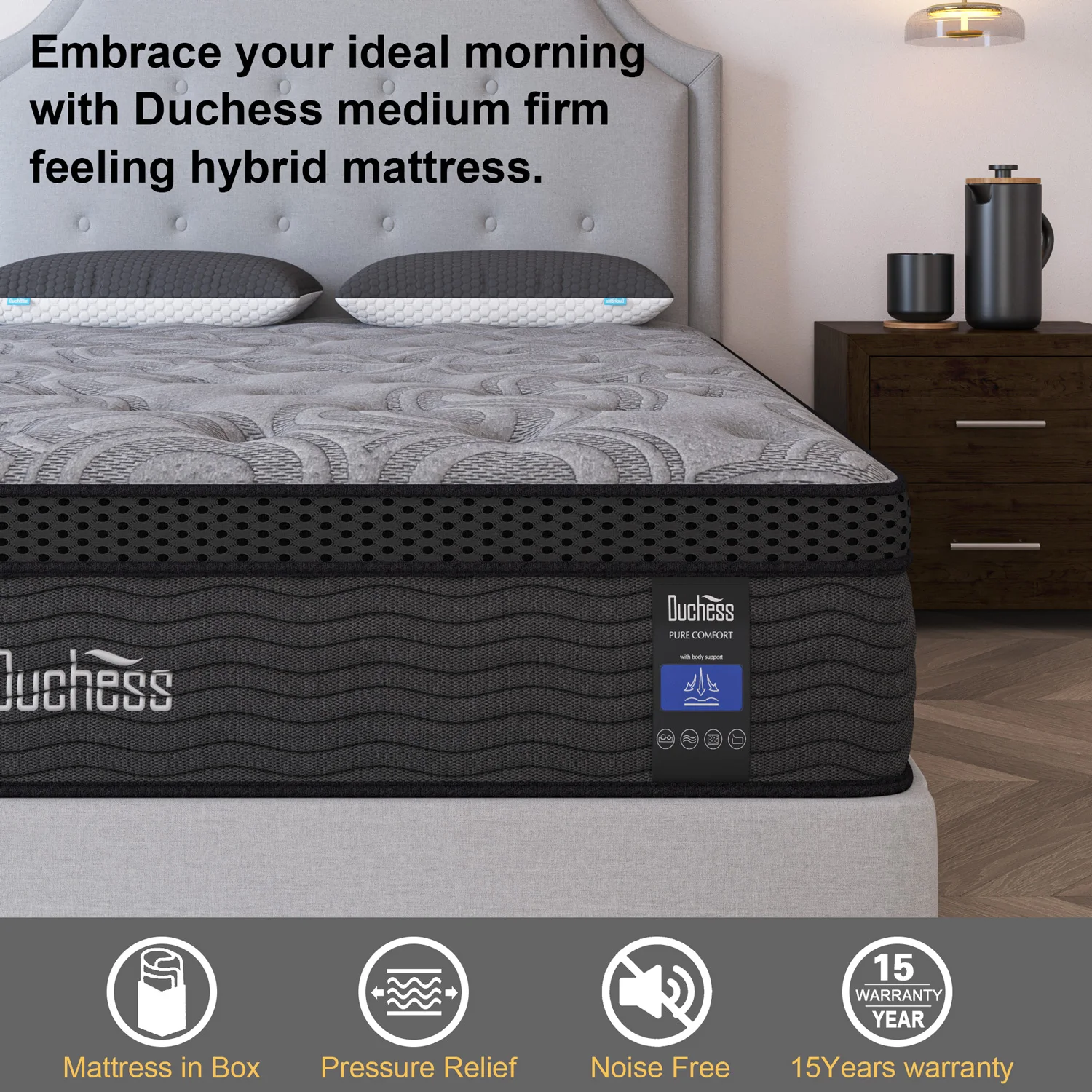 Duchess Pocket Spring Mattress Medium Firm Foam Double Size