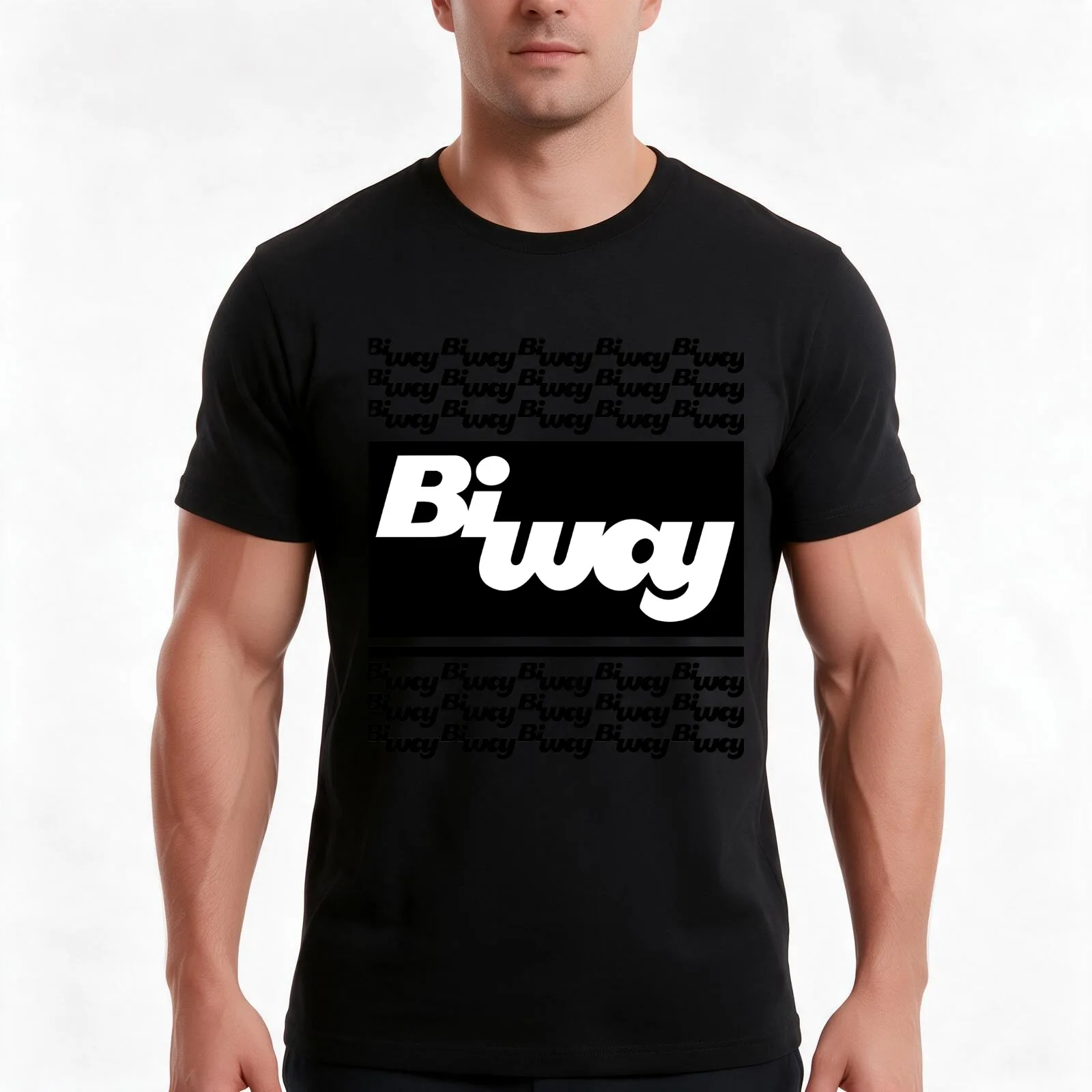 BiWay T-Shirt, Summer Casual Cotton Tee, Oversized Streetwear Tops, Vintage Graphic Print, Loose Fit Short Sleeve, 100% Cotton