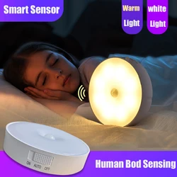 Motion Sensor Light LED Night Light USB Rechargeable Dimmable Night Lamp Wireless Bedroom Kitchen Cabinet Energy Saving Lamps