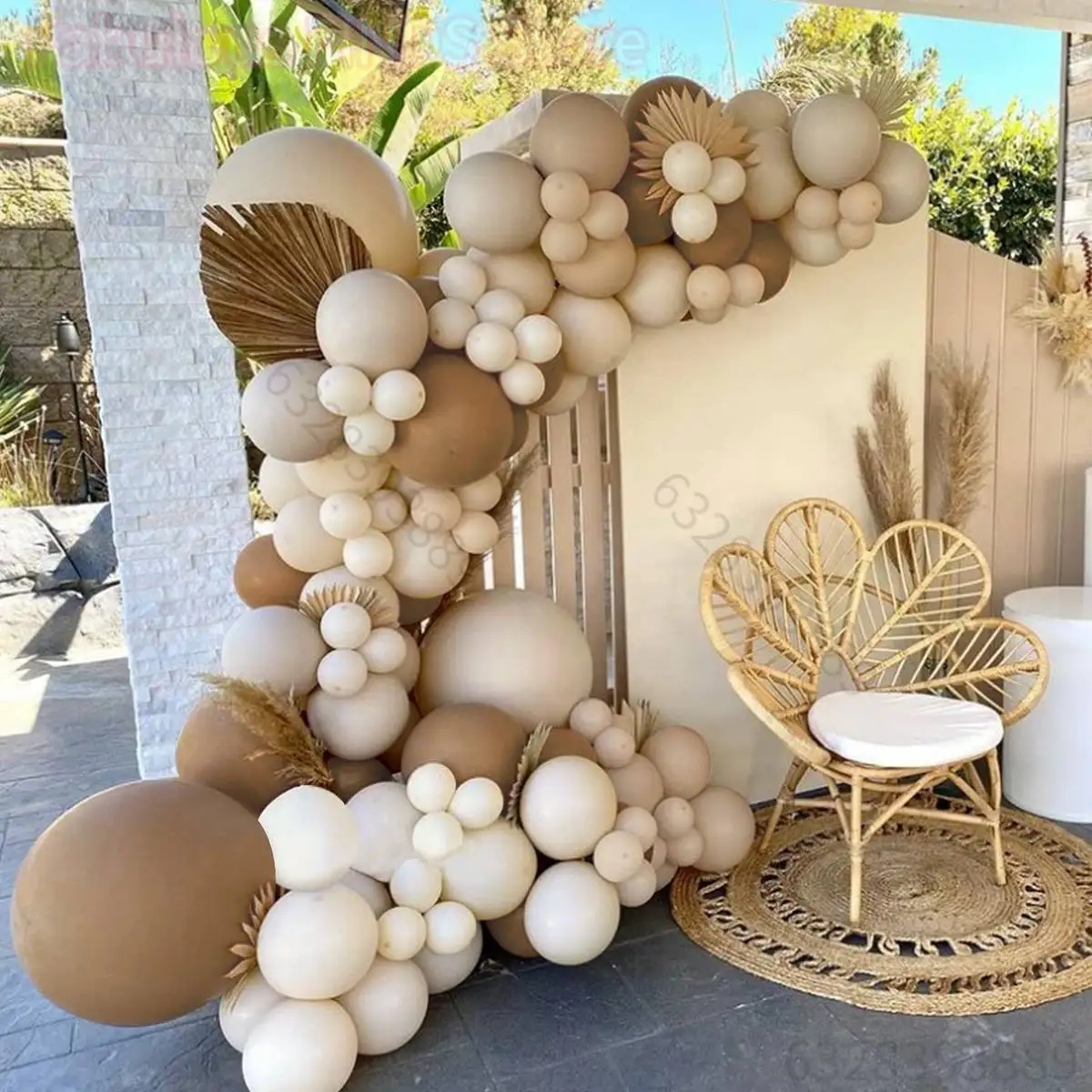 Boho Kaffeebraune Ballongirlande Bogen-Set Retro Sand Khaki Nude Latex-Ballons Hochzeit Geburtstag Party Dekoration Babyparty