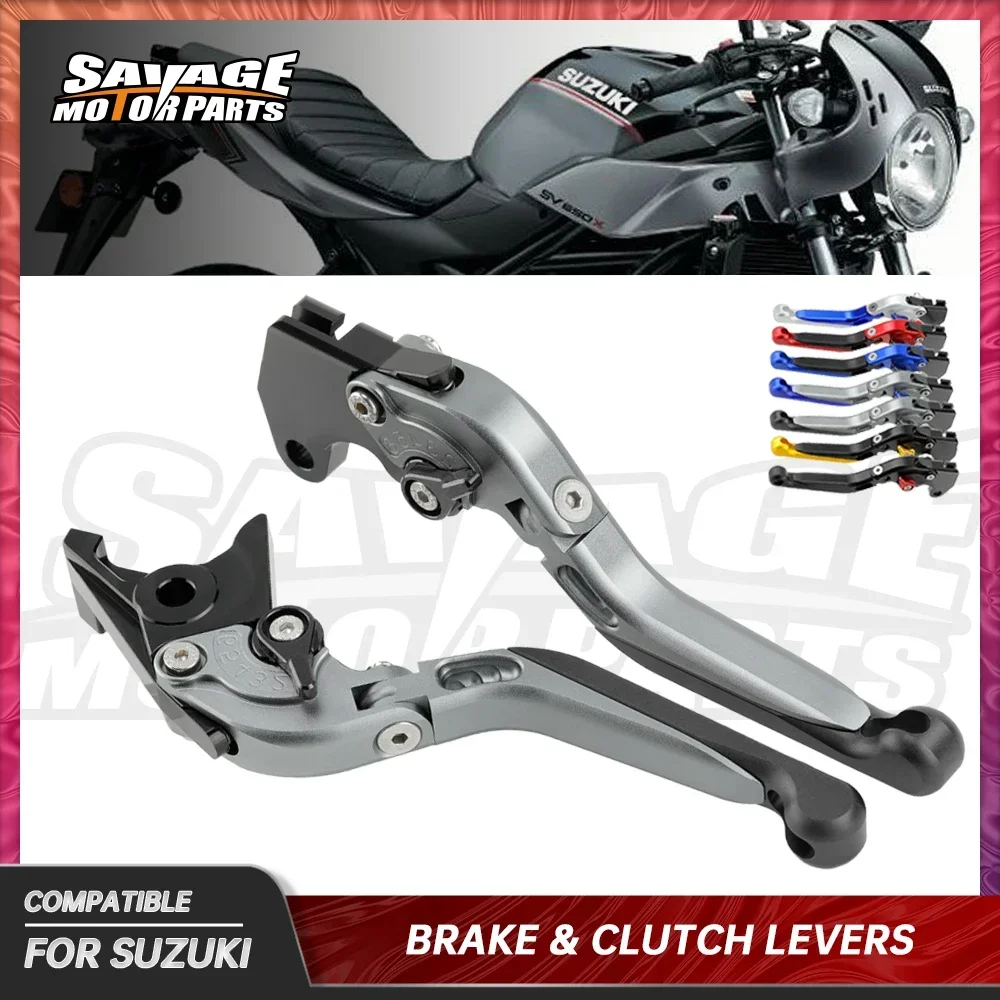 Folding Brake Clutch Levers For SUZUKI SV650 SV650S SV650X 2017-2022 RV200 VanVan 16-20 Motorcycle Parts Handle Bar Extendable