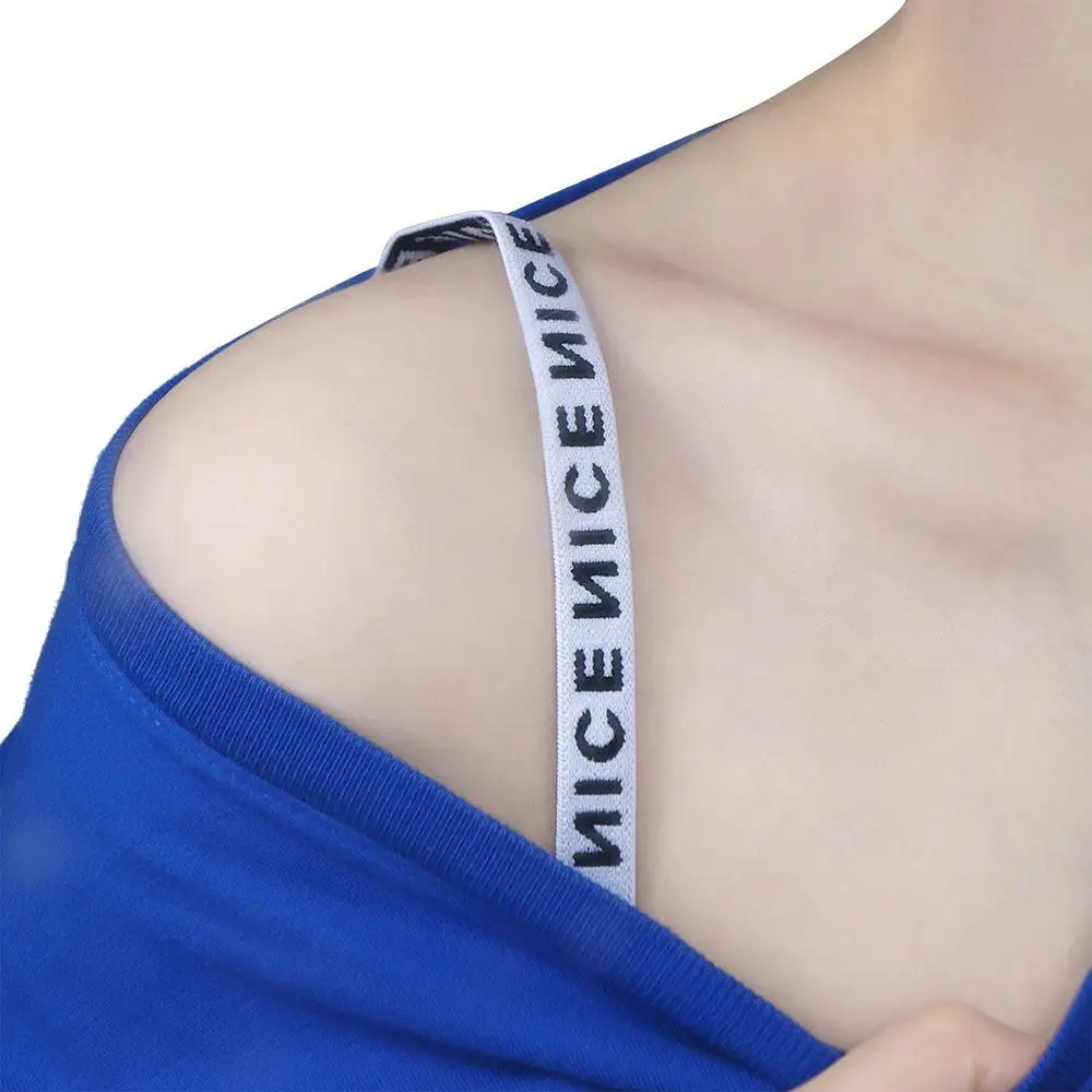 Anti-Skid Sports Women Polyester Nice With Slide Hook Letter Shoulder Strap Women Bra Belt Bra Accessories Brassiere Straps