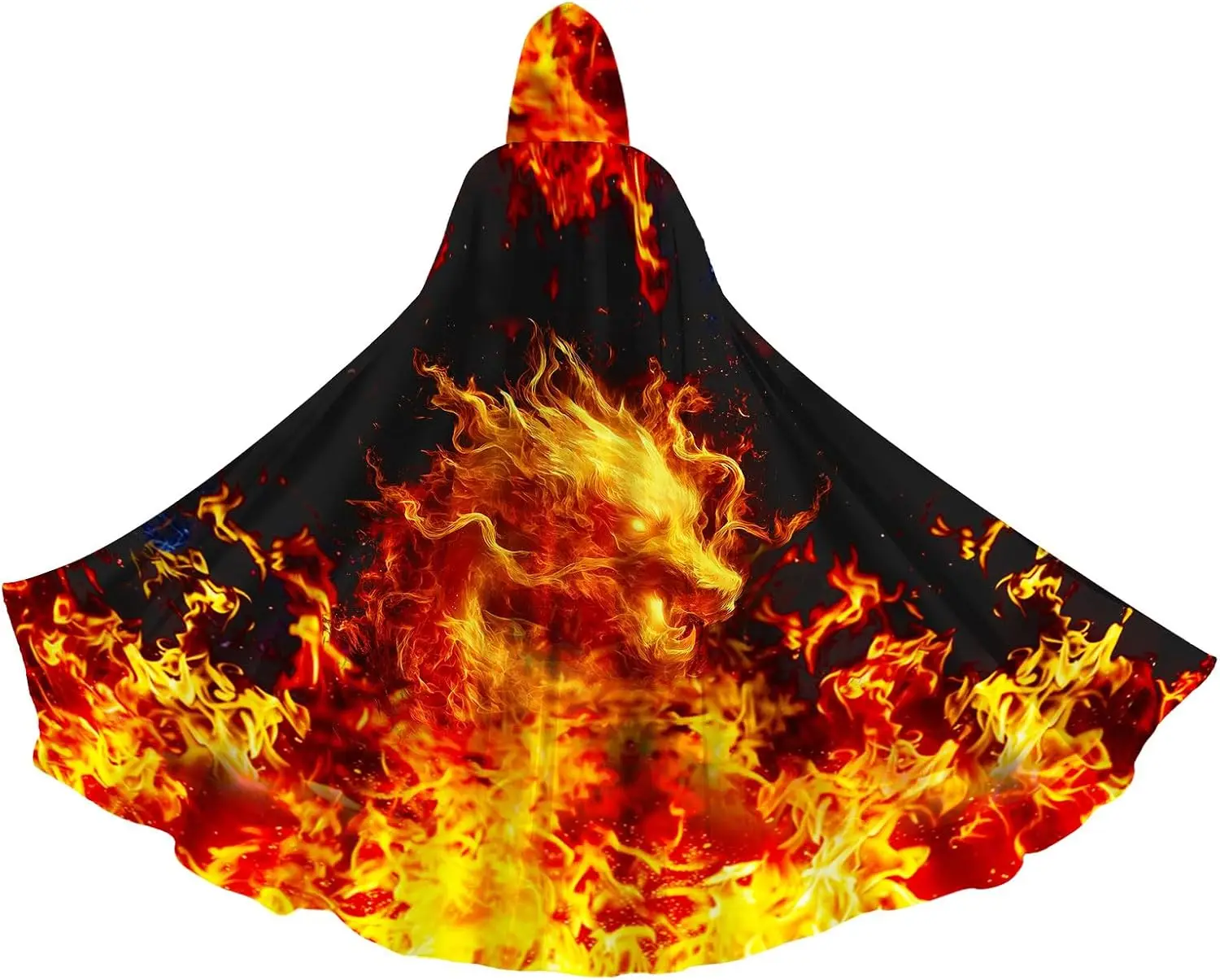 Halloween Hooded Cloak For Men Women Robe Cape With Hood Medieval Cosplay Wizard Witch Costumes