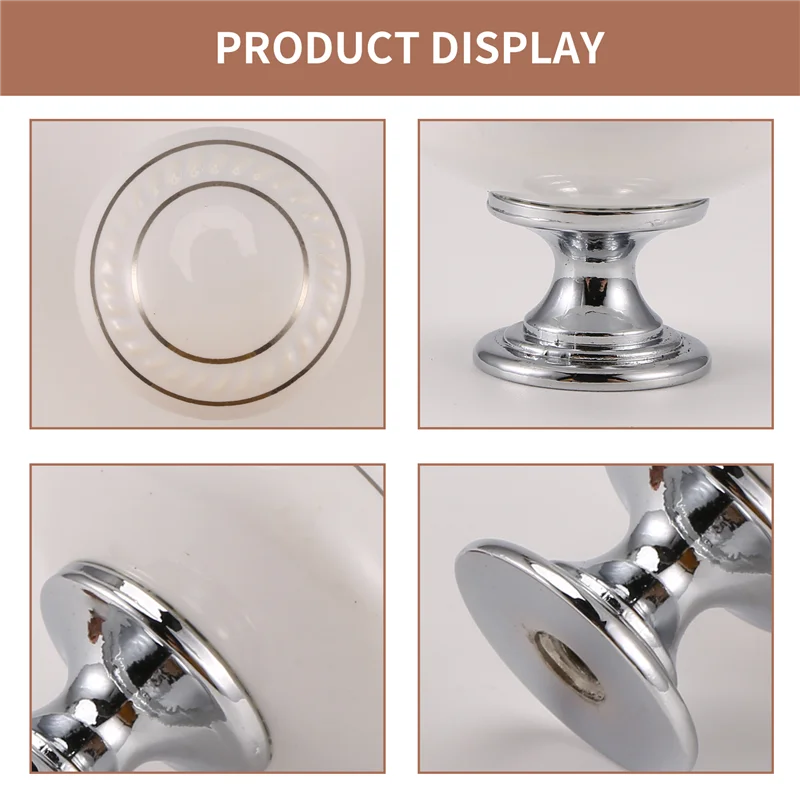 ABRS-1 X Door/Wardrobe/Cabinet/Cupboard Knob Handle Drawer White
