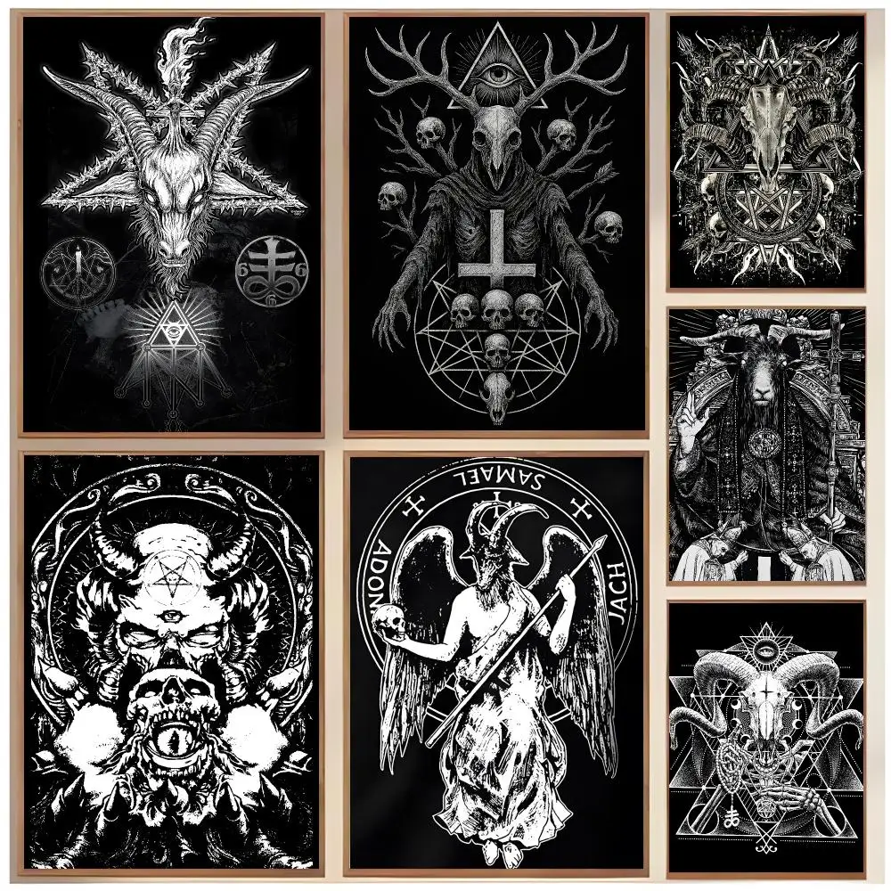 Dark Art G-Gothic Style Satanic Poster  Classic Home Interior Design & Modern Wall Decor Art Collection