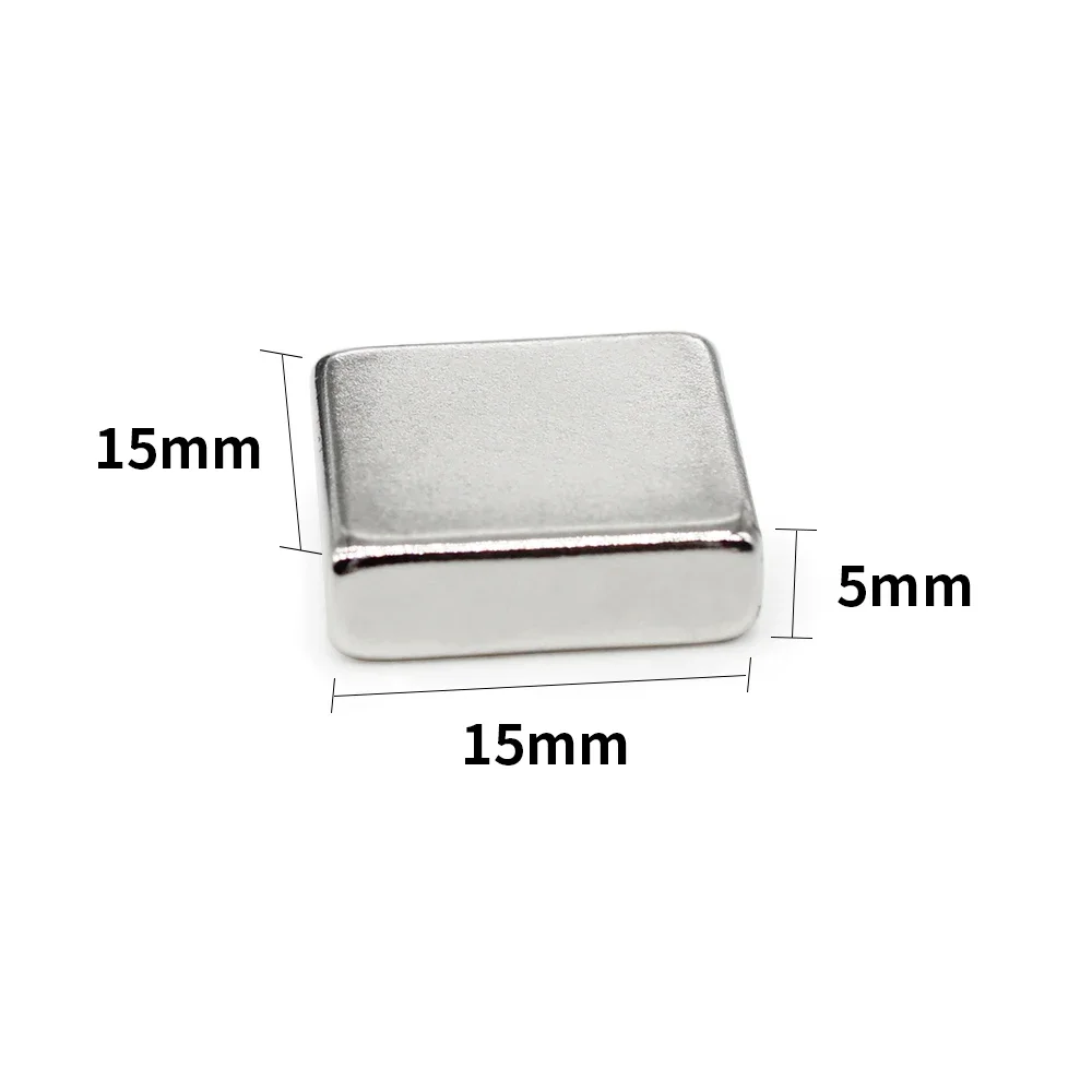 5/10/20/50PCS 15x15x5mm Block Strong Powerful Magnets N35 Rectangular Rare Earth Neodymium Magnet