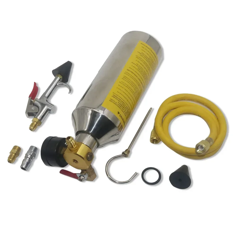A/C AC Air Conditioner System Flush Canister Gun Kit R134 R12 R22 R410 R404 Set