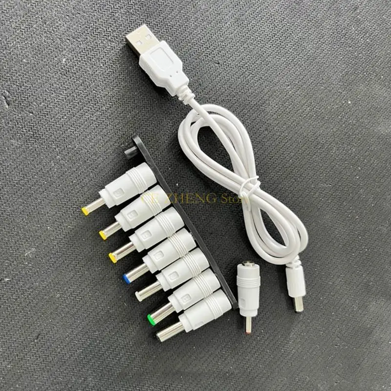 E56B USB إلى DC5 طاقة كابل لمكبر الصوت USB إلى DC5.5x2.1mm كابل شحن المكونات