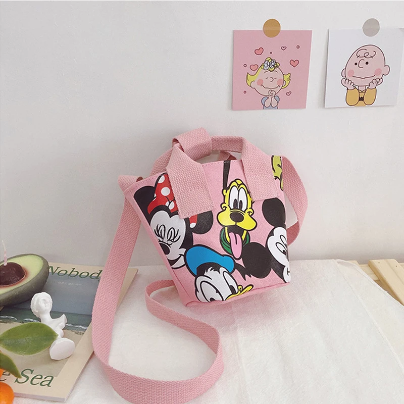 Disney Mickey Mouse Shoulder Bag Minnie Daisy Donald Pluto Crossbody Bag Kids Girls Messenger Bags Cute Coin Purse Gifts