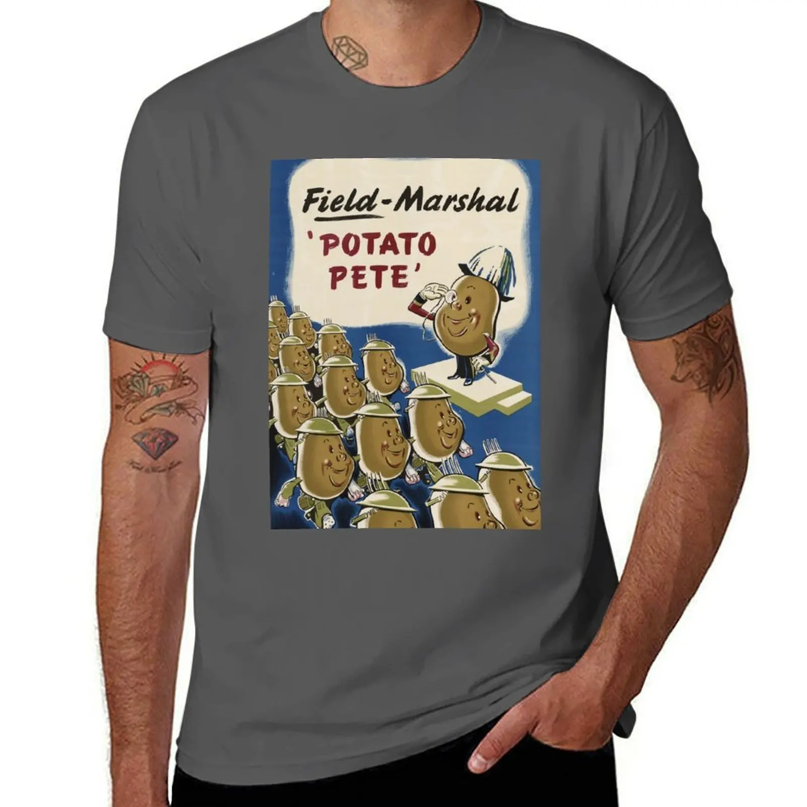 

Field Marshal 'Potato Pete' T-Shirt Casual Loose Fit Summer Tee Shirt