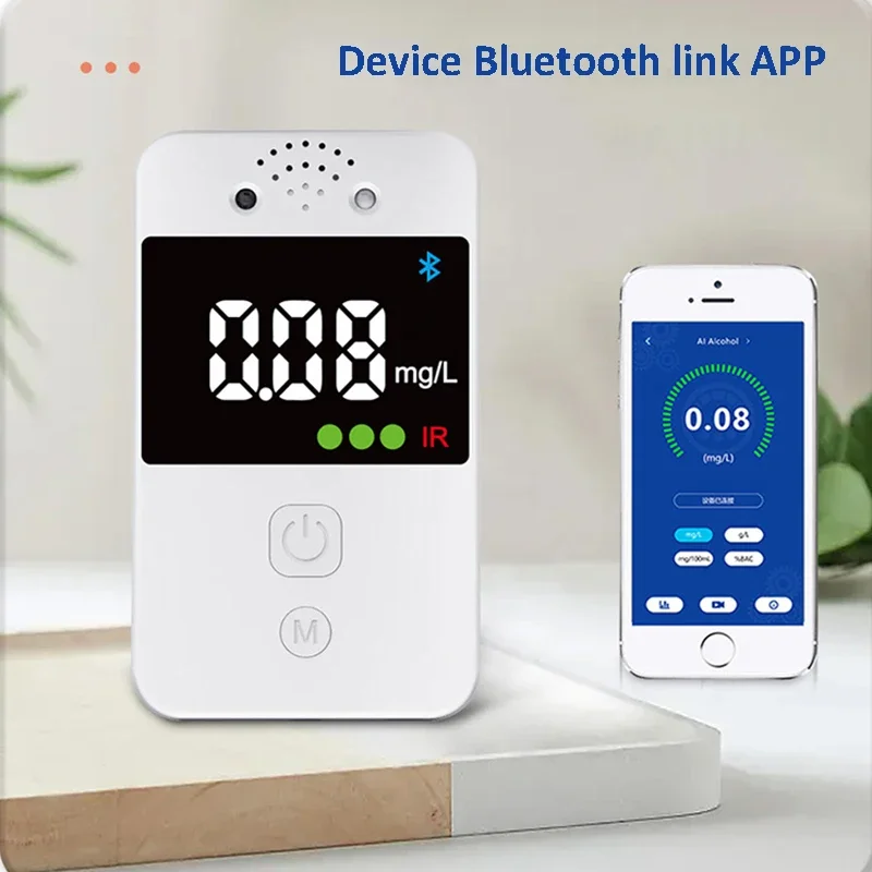 Smart Alcohol Meter Bluetooth-compatible Non Contact Type Drunk Driving Alcohol Concentration Tester Breath Gas Detector