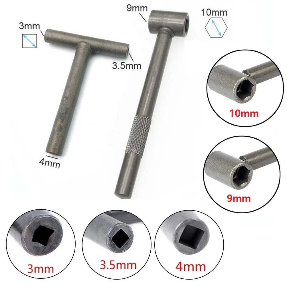 Socket Wrench T Spanner Hand Tools 3/3.5/4/9/10mm Adjusting Spanner Hexagon Wrench Rapair Valve Screw Clearance