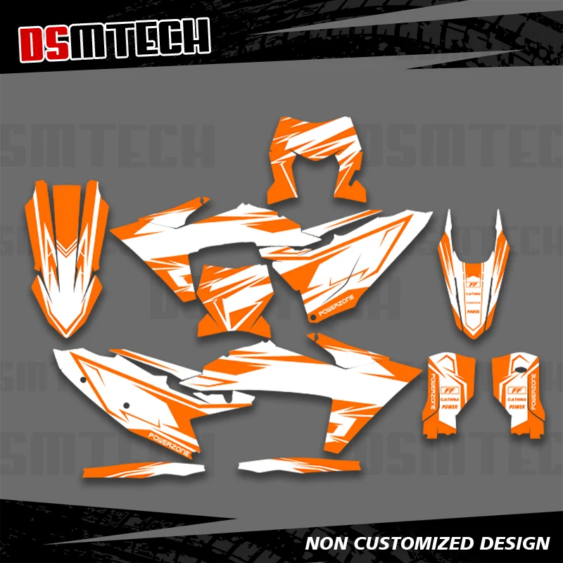 

DSMTECH для KTM SX SXF XC XCF 250 300 350 450 2023 2024 2025 EXC EXCF XCW 2024 2025 2026 Графические наклейки Наклейка Фон 004