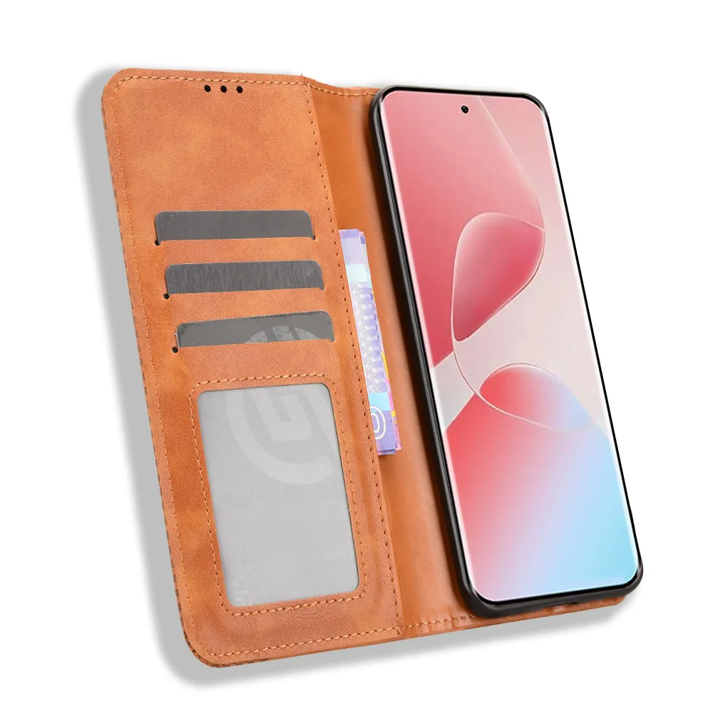 

Wallet With Card Slot Photo Frame Stand Magnetic Flip Leather Case For Infinix Hot 60 60i 50 50i 40 Pro Pro+ 4G Antifall Cover