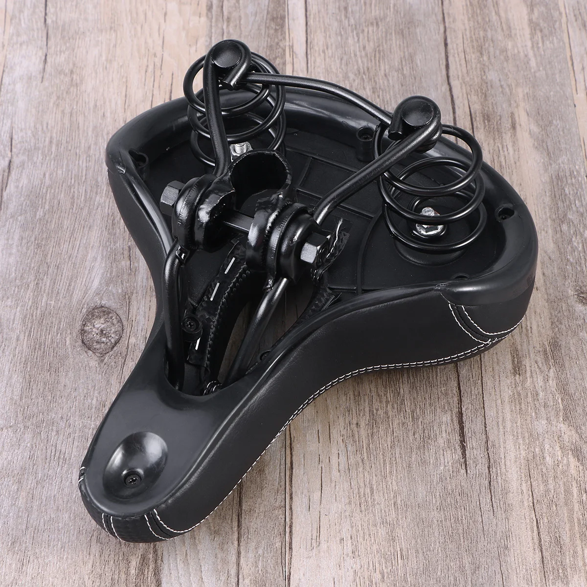 

1pcs Thickened Bike Saddle Comfortable Waterproof Seat Air Vent Double Steel For Road Mountain Bike Long Rides