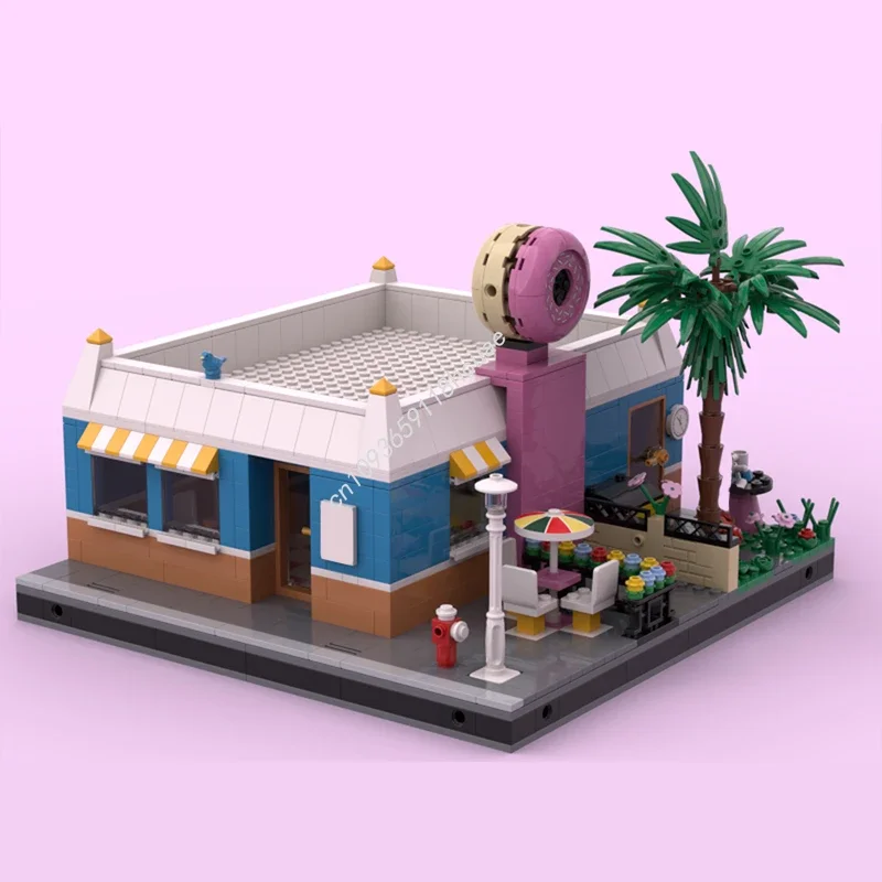 

943pcs MOC Restaurant donuts Model Building blocks Kids Toys Birthday idea creative Education Christmas gifts