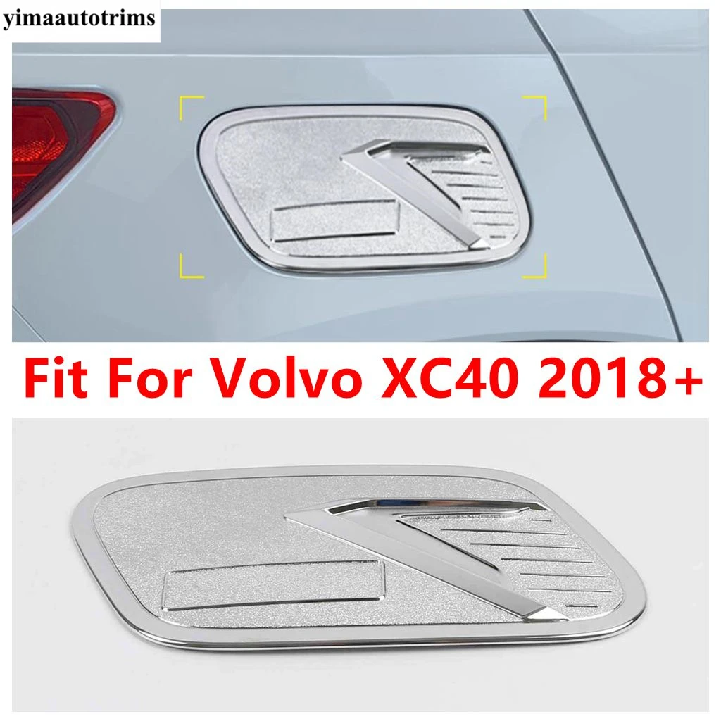 

Car Fuel Filler Tank Oil Cap Decoration Protection Cover Trim For Volvo XC40 2018 - 2024 ABS Chrome Accessories Exterior Refit