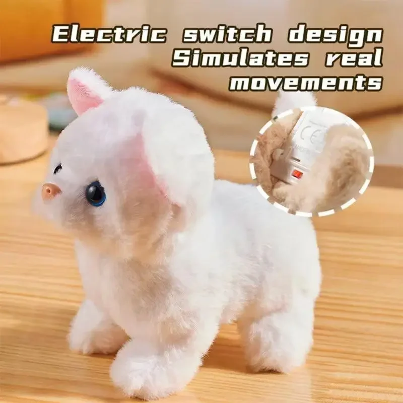 Đồ chơi thú cưng bằng điện động vật mô phỏng có kích hoạt bằng giọng nói Thú cưng Robot sang trọng cho trẻ mới biết đi học tập