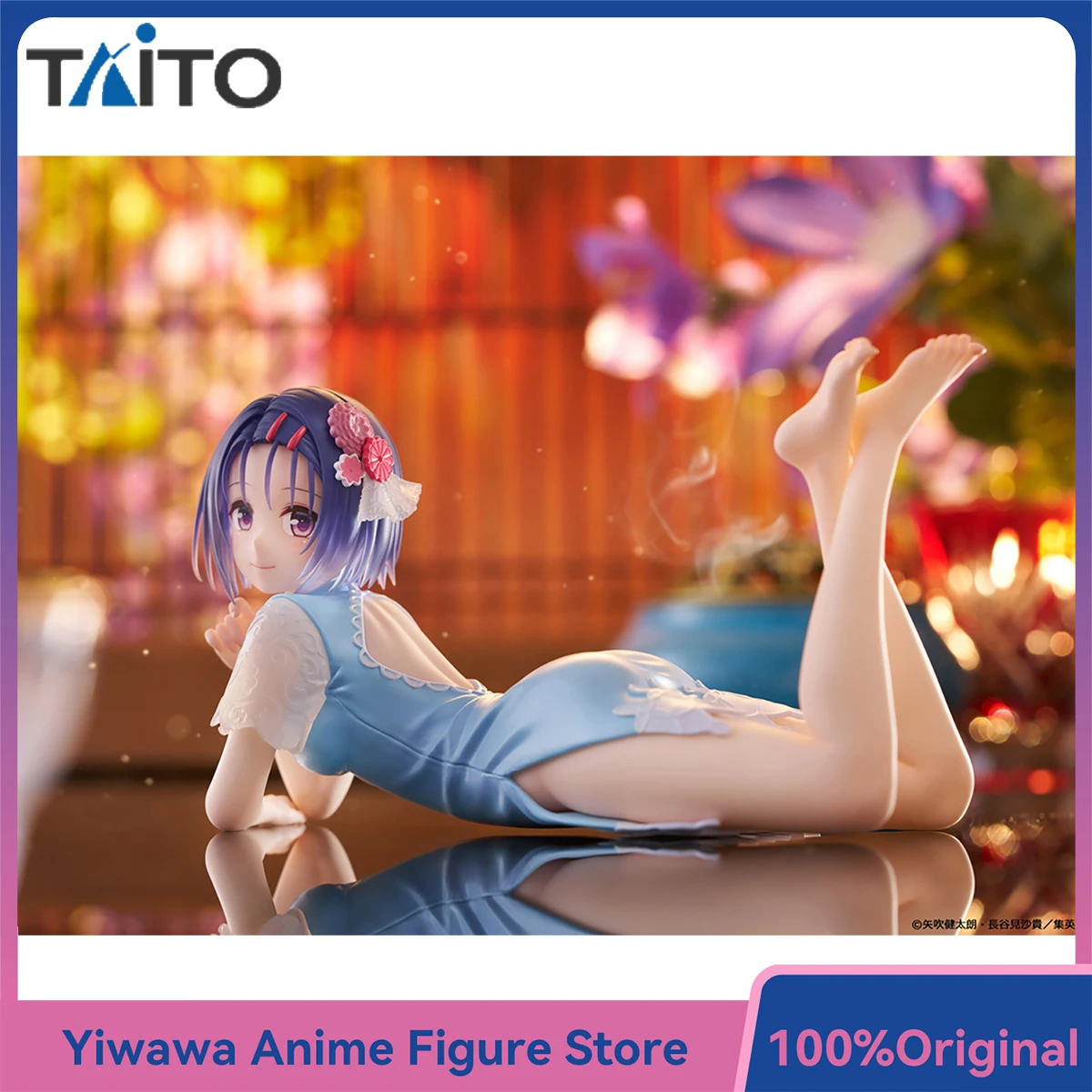 TAITO Desktop Cute To Love-Ru Escuridão Sairenji Haruna China Vestido ver. Figuras de anime modelo colecionável brinquedo Bishoujo ornamento