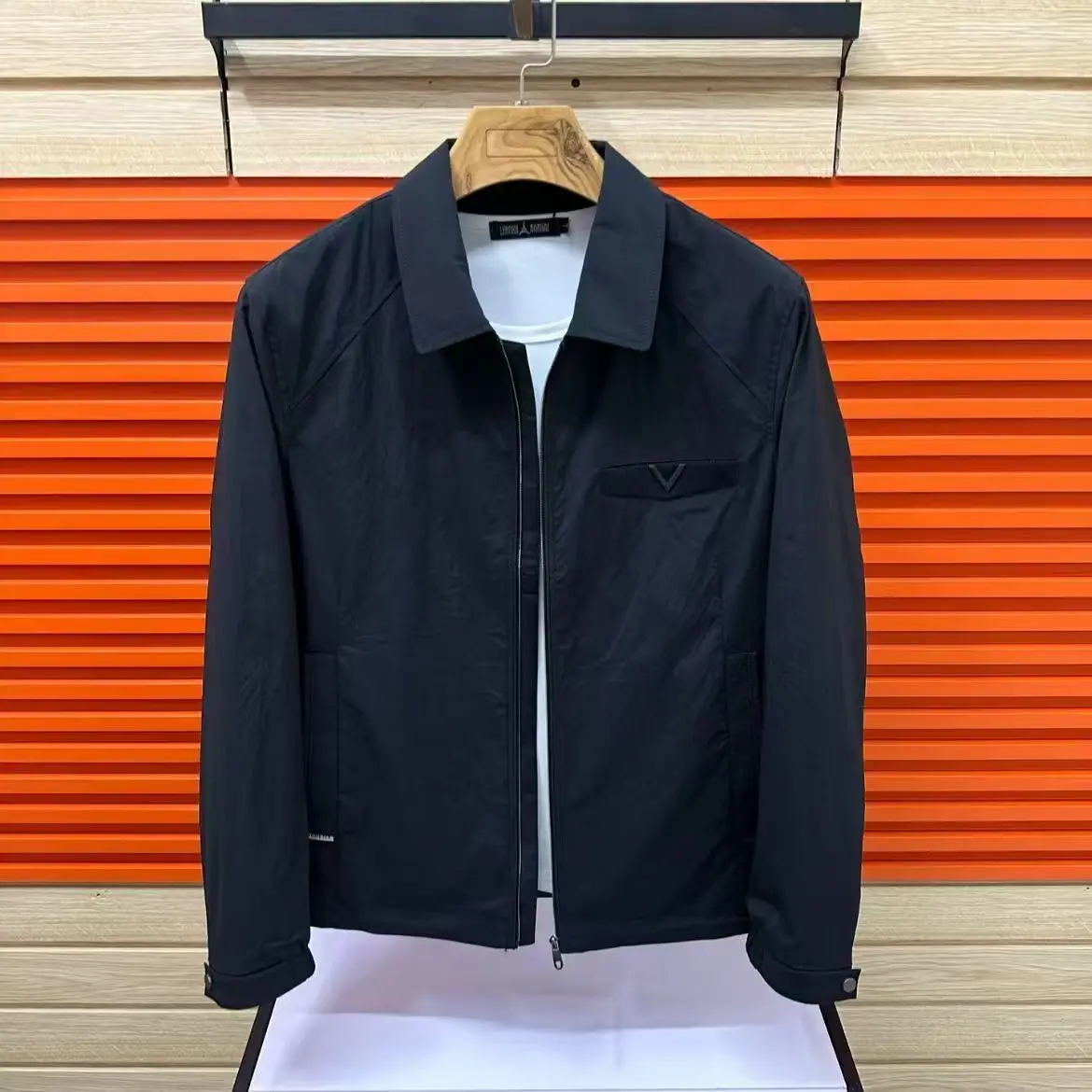 

High Quali Faionable Casual Collar Jaet Men's Busin Lightweight Spring Autumn New Sle Slim Fit Long Sve Top