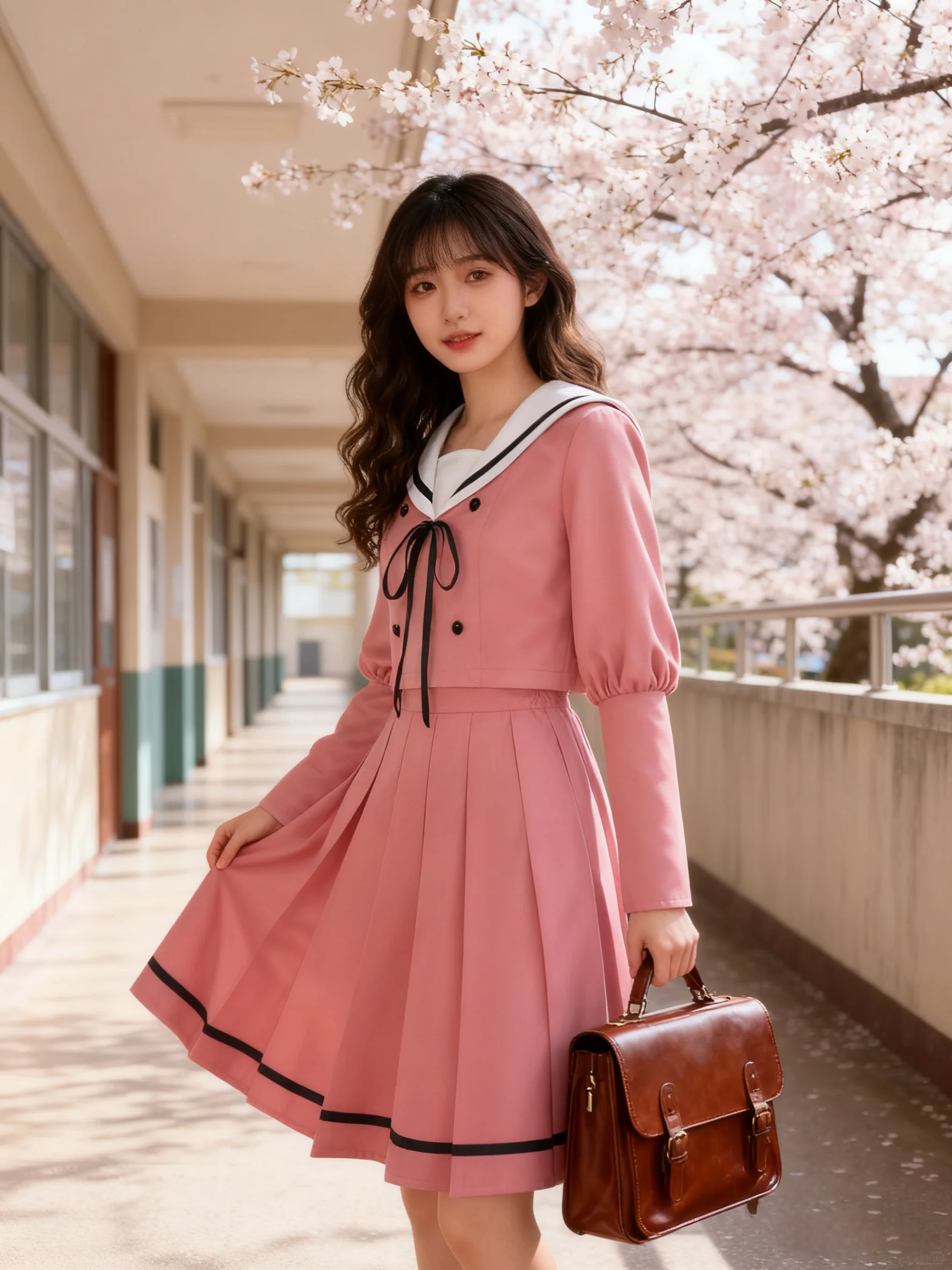 أنيمي زهرة عطرة تزهر مع كرامة واغوري كاوروكو تأثيري حلي الوردي كلية نمط JK تنورة زي مدرسي البدلة #3