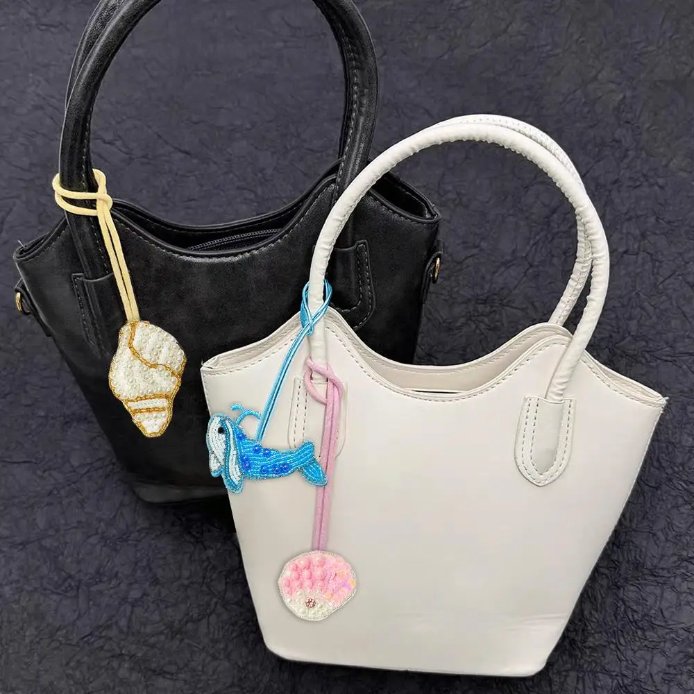 Подвеска для шитья из бисера, подвесная веревка, сумка, ремешок ручной работы, дельфин, сумка в форме раковины, подвесные украшения, подвески для сумки для женщин