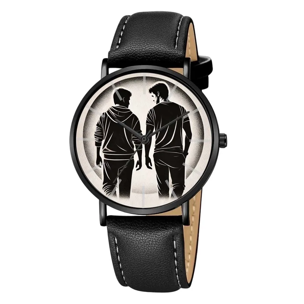 Personalisasi Nama Foto Jam Tangan Quartz Kustom Dengan Logo Cetak untuk Hadiah Wanita Pria