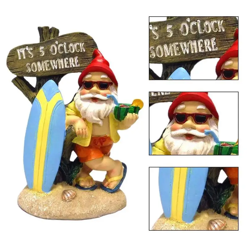 Funny Resin Garden Gnome Statue Handpainted Naughty Dwarfs Figurines Home Lovely Crafts Garden Decoration For Birthday Gifts