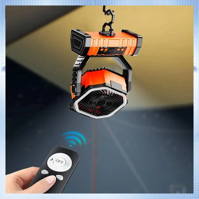 

ABHQ-Outdoor Camping Fan With Light, 20000Mah Rechargeable, High Capacity, Long Lasting For Fishing And Camping