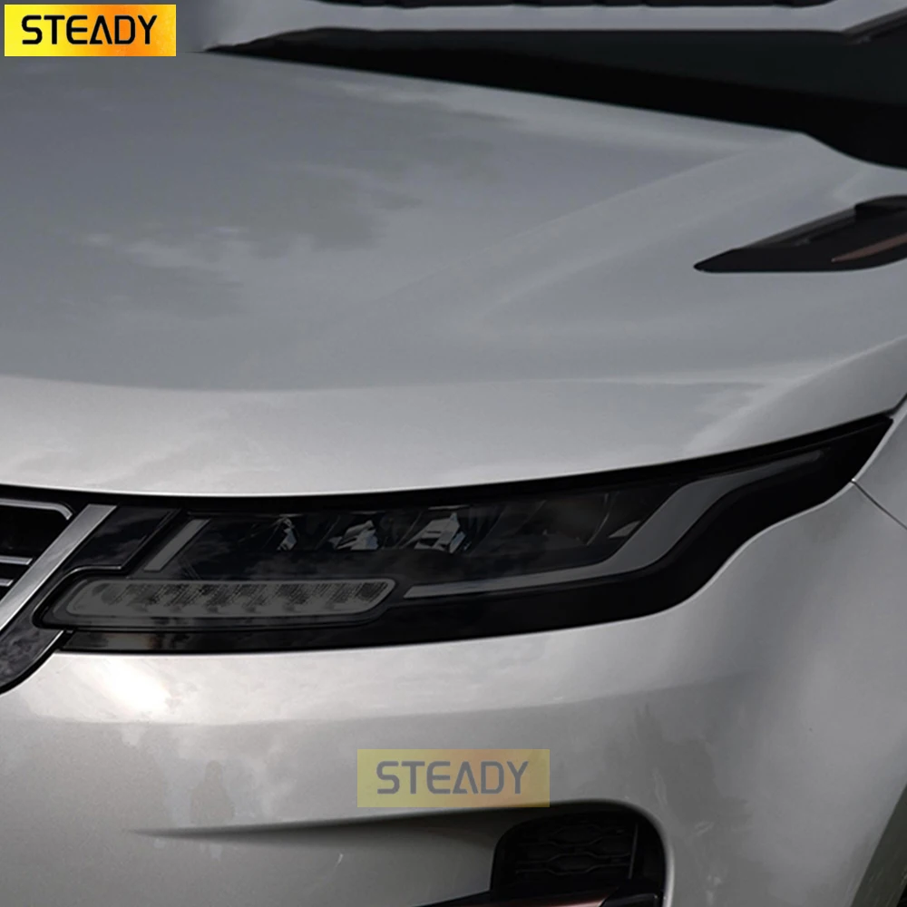 

Car Headlight Protective Film Headlamp Transparent Black TPU Sticker For Land Rover Discovery Sport Range Rover Evoque Velar