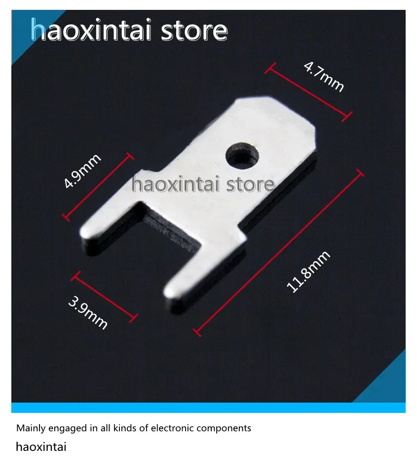 10 pièces 4.8/6.3mm haute qualité pur cuivre plaqué argent ressort insérer pièce à souder PCB plaque à souder connecteur enfichable 10