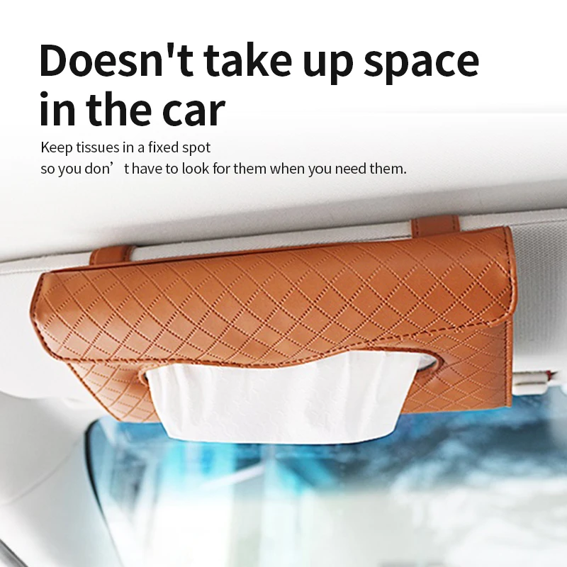 Sun Visor Dust-Proof Car Paper Towel Box Suitable For All Vehicle Models With Unobstructed Visibility Easy To Install Retrieve