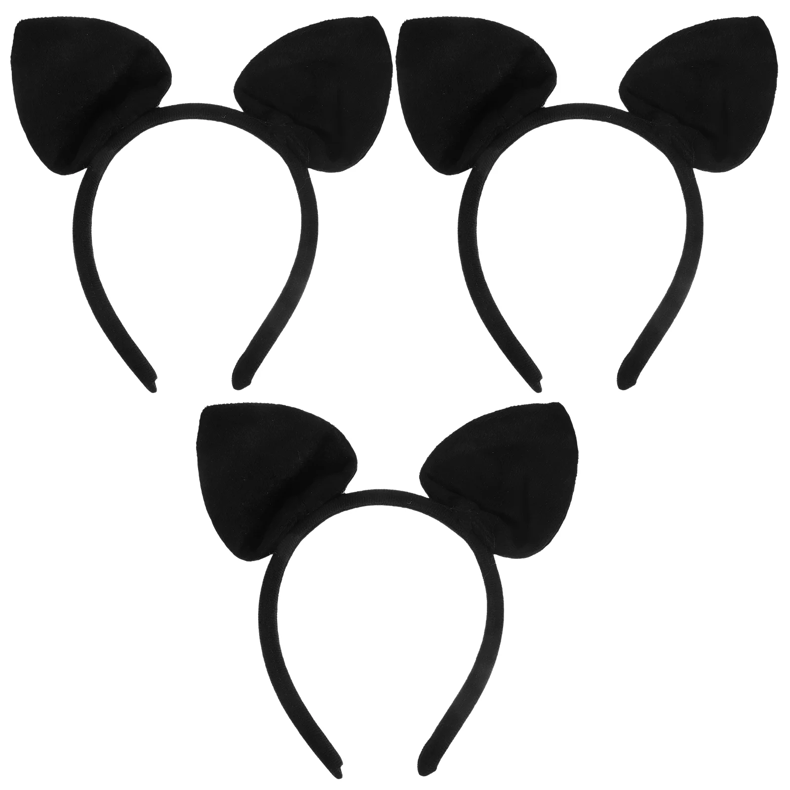 

3 Pcs Bat Ears Headband Pumpkin Cosplay Fabric Aldult Animal Headbands for Girls