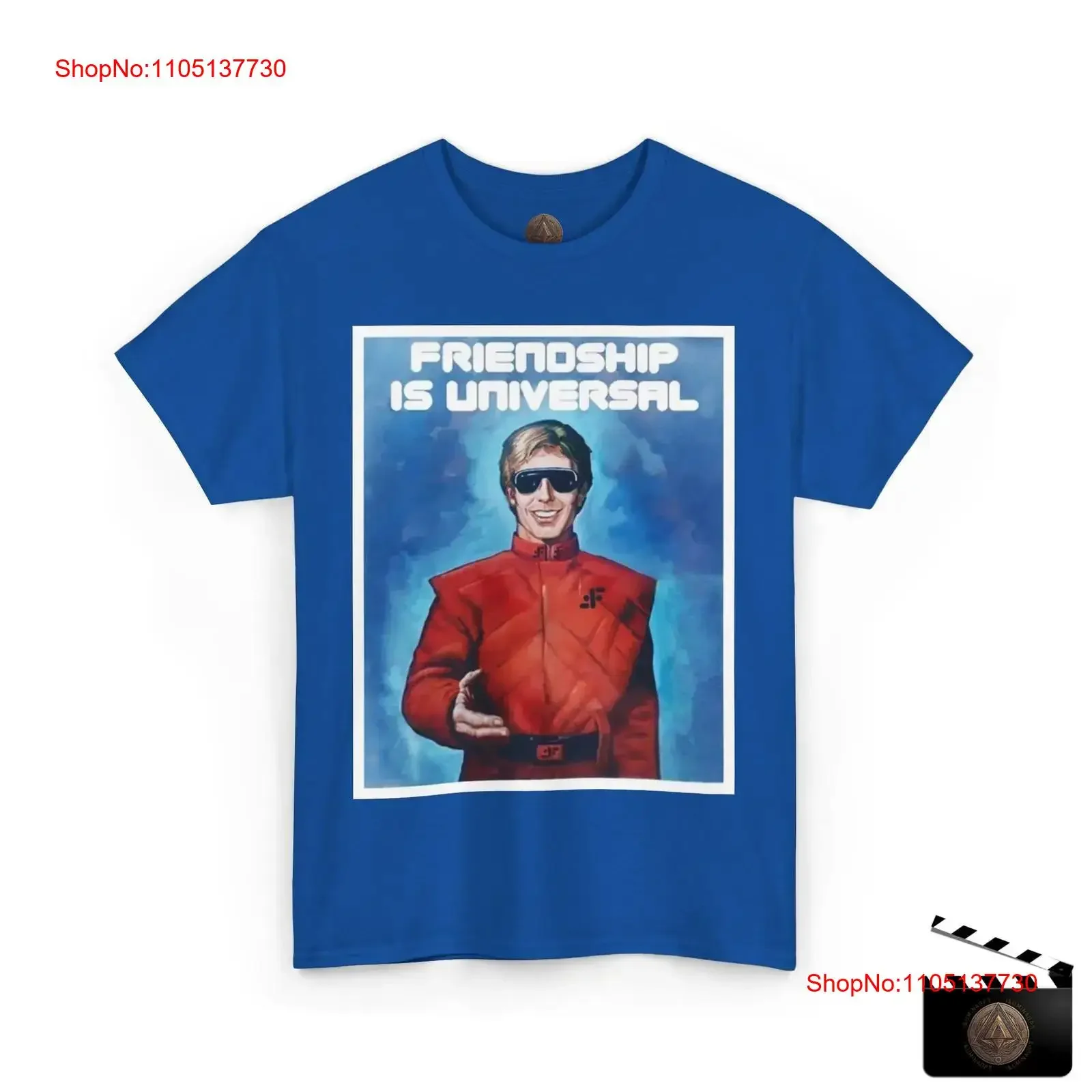 Friendship Is Universal T Shirt For V Visitors Retro Sci Fi TV vintage Washed Casual Top For Everyday Wear fashion Stretched