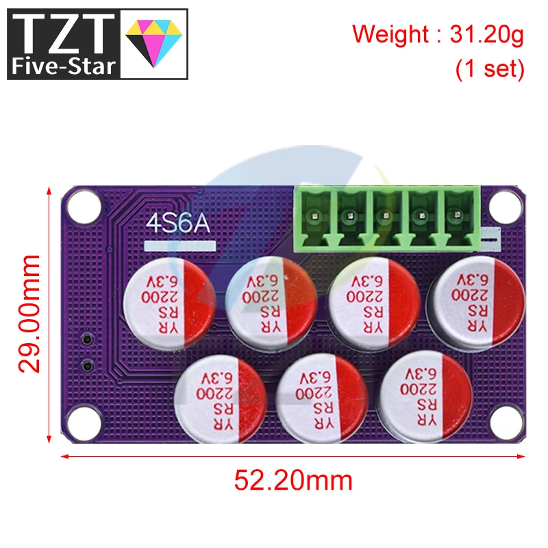 TZT 4S 6A High Current Lithium Battery Active Equalization Board Lifepo4 Battery Energy Transfer Equalization Capacitor