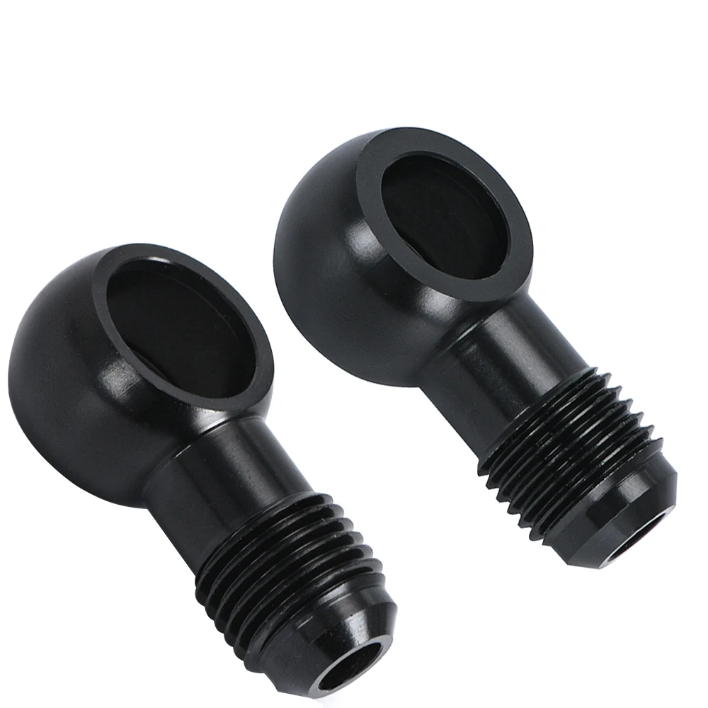 LZONE - Aluminum banjo adaptor Bolt AN6 AN-6 -6 an to 12.3mm/14.3mm brake fitting Black JR-SL776-06-14