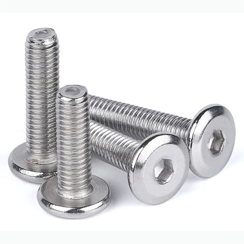 

304 Stainless Steel Inner Hex Screws Flat Bevel Hexagon Socket Machine Screw Bolt Fastening Nail M4 M5 M6 M8 M10