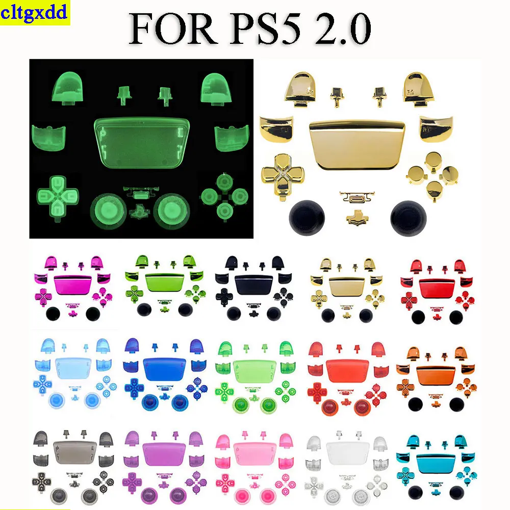 

16 Color for PS5 V2.0 controller plating R1 L1 R2 L2 tool handle button repair kit PS5 BDM-020 plating clear