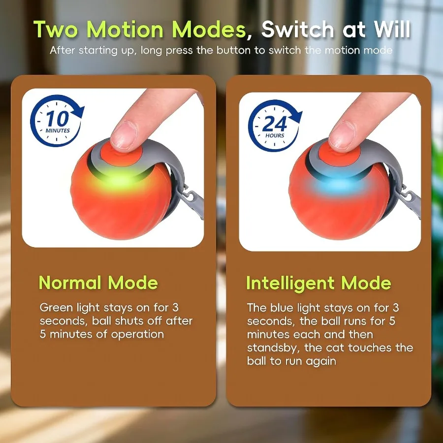 لعبة القط ذات الذيل السريع 2.0 لعبة كرة القط التفاعلية للقطط الداخلية المملية كرة لعب الحيوانات الأليفة المتحركة التلقائية تعديل سرعتين مع