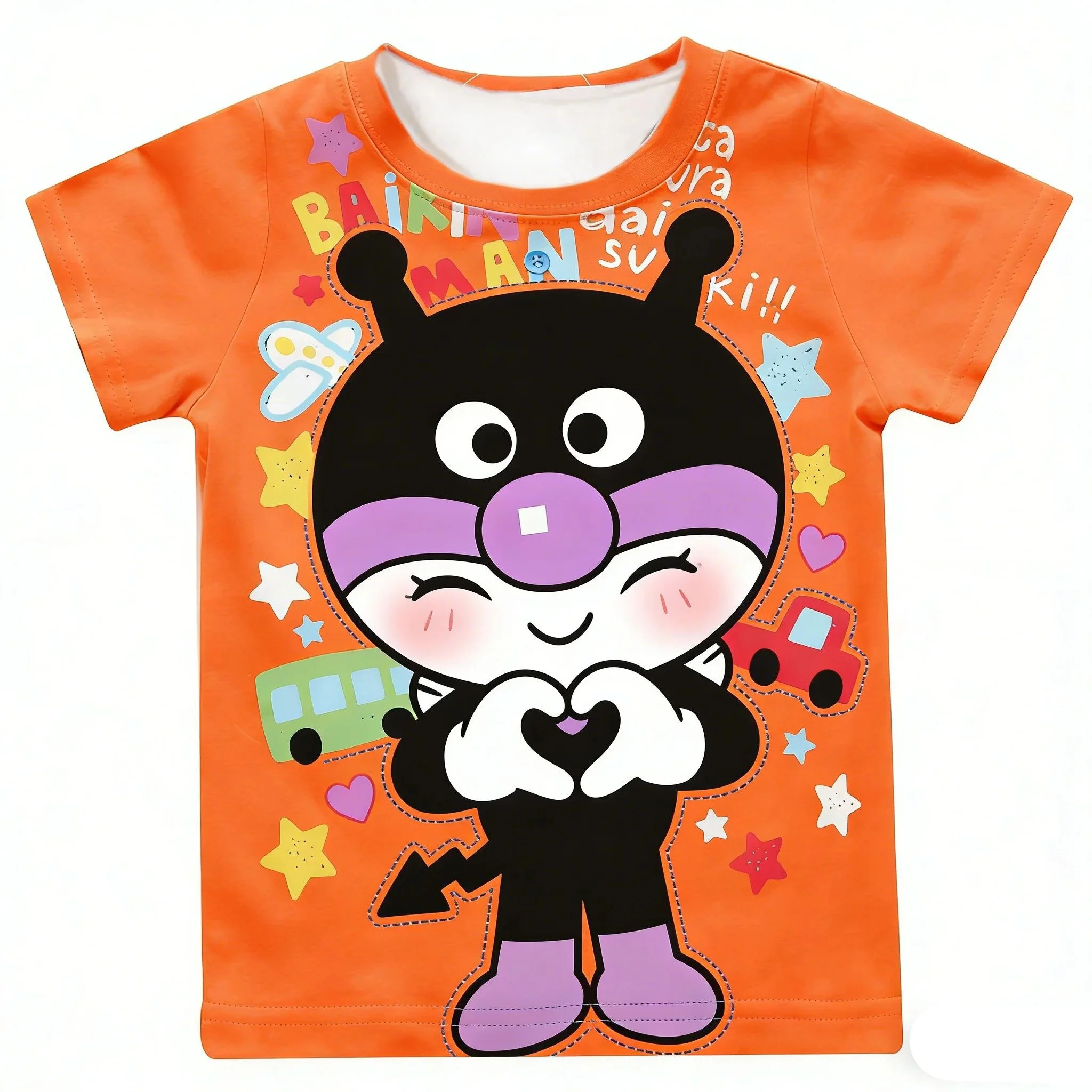 Kinder-Anpanman-Baikinman-Anime-T-Shirt, Herren-T-Shirt, Damen-T-Shirt, Oberteil für Jungen, Kinder, Eltern-Kind-Set, schnelltrocknend, kurzärmelig, Kinder-T-Shirt. – Detail 15