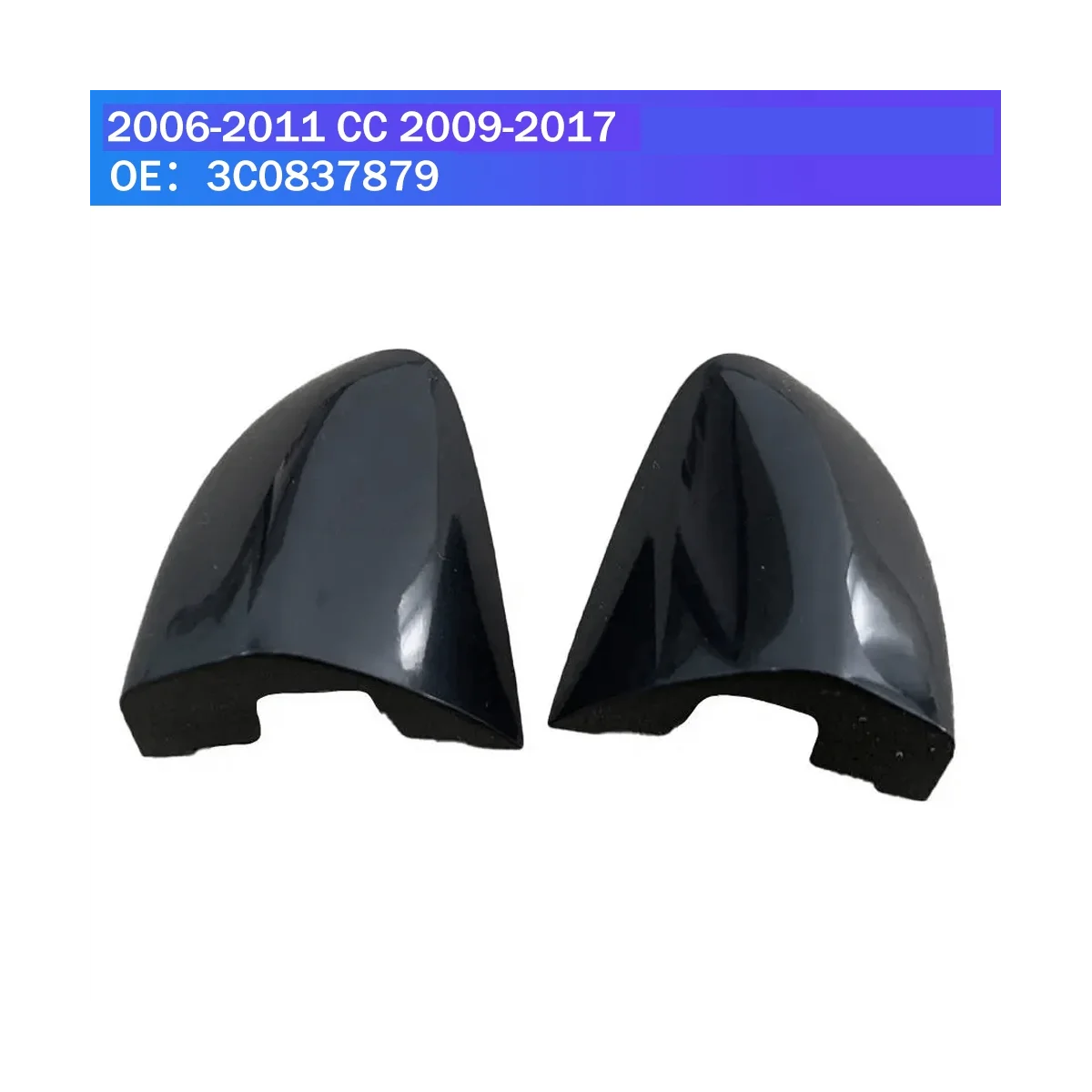 ตัวล็อคประตูคนขับด้านหน้าซ้ายขวาฝาครอบมือจับสำหรับ B6 VW Passat 2006-2011 CC 2009-2017 3C0837879