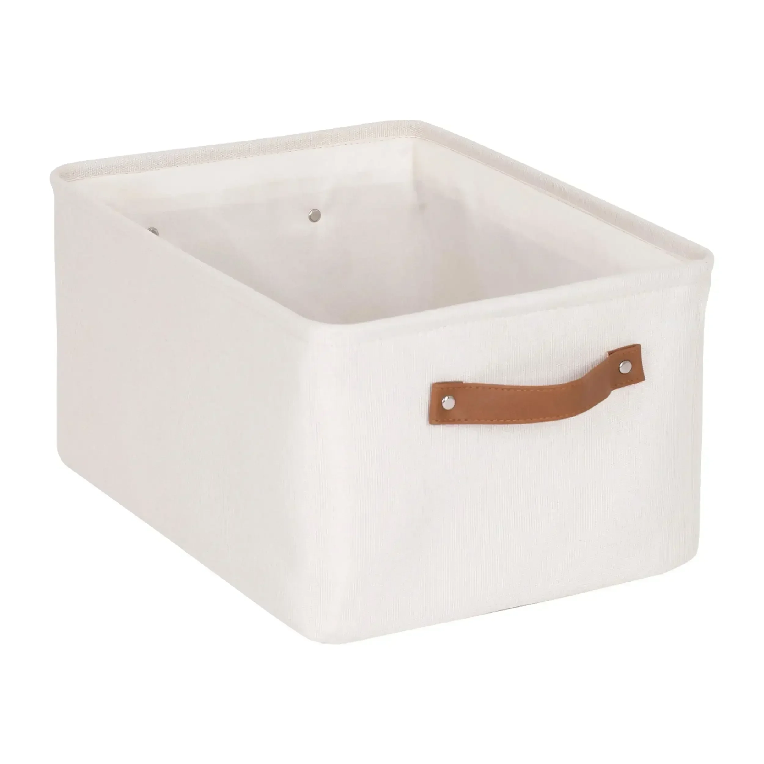 Mainstays Natural Canvas Storage Basket with Handles