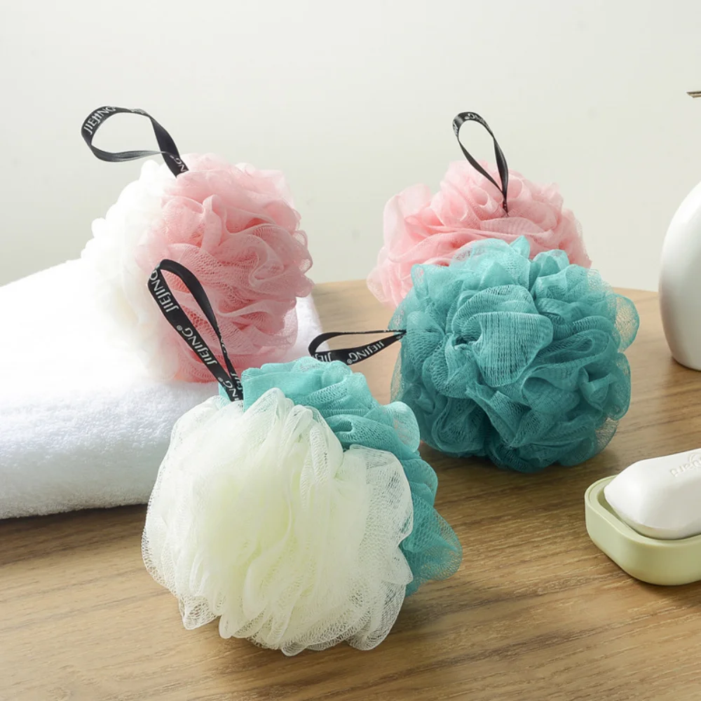 

Soft Mesh Bath Sponge Bath Shower Balls Nylon Back Cleaning Puff Body Cleaner Exfoliating Scrubbers Bath Ball Bathroom Supplies