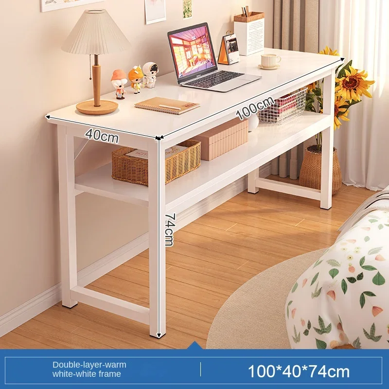 Home Girls Bedroom Long Table Simple Rental House Long Desk Against The Wall Work Table Balcony Narrow Computer Desk