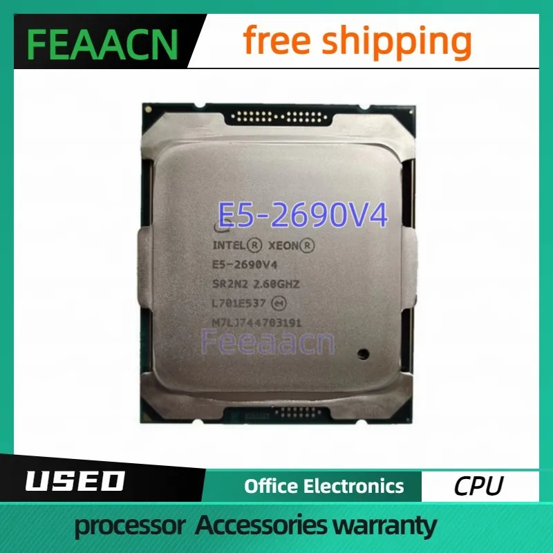 

Usado Xeon CPU E5-2690v4 SR2N2 2.6GHz 14núcleos 28 threads 35M 14nm LGA2011-3 E5 2690V4 processador E5 2690V4 E5 2690 V4