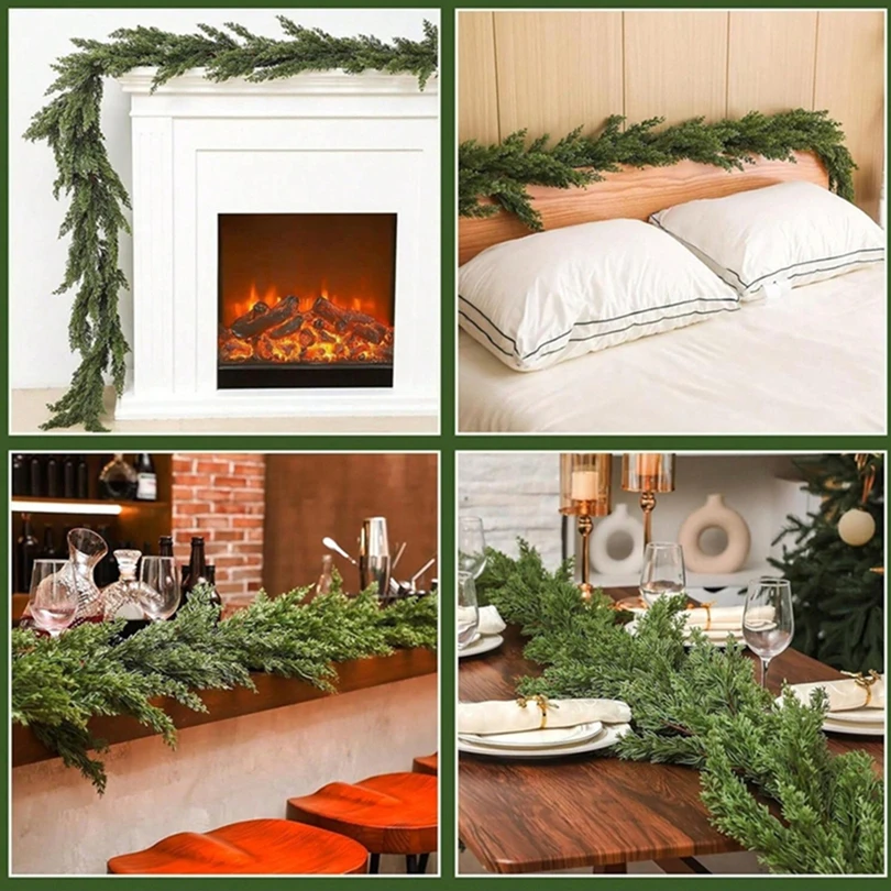 

Artificial Plant Greenery Foliage Vine Christmas Tree Wedding Courtyard Fence Ornament Arch Home Room Beautiful Photograph Decor