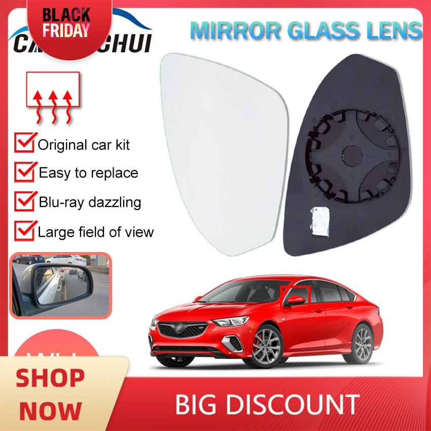 Car Outer Rearview Mirror Glass Lens Side Mirror Glass Lens anti  glare door mirror wing For Buick Verano GS 2017 2018 2019 2020