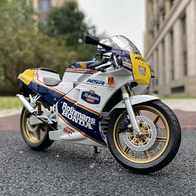 

1:12 NSR 250R SP R4 Rothmans MC18 Alloy Track Racing Motorcycle Model Diecast Street Sports Motorcycle Model Childrens Toy Gift